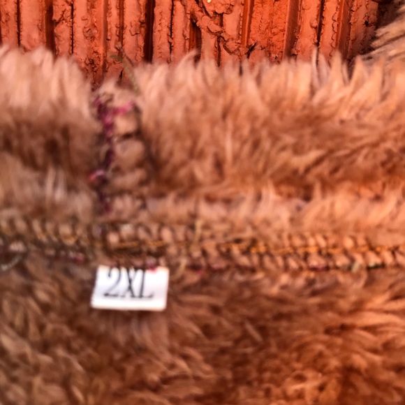 womens 2xl floral hoodie jacket zip up green burgundy blue fleece lined - Picture 2 of 11